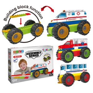 75-410 Τουβλάκια Κατασκευής Όχημα 68τεμ σε Κουτί 3+ Ετών 26x19x6cm ToyMarkt 95430