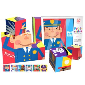 Κύβοι 9 Τεμ,6 σε 1, Επαγγέλματα 26x20x7cm ToyMarkt 95439