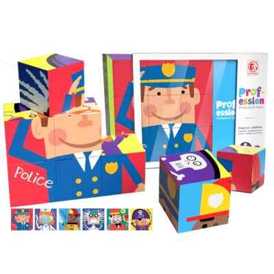 Κύβοι 9 Τεμ,6 σε 1, Επαγγέλματα 26x20x7cm ToyMarkt 95439