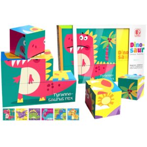 Κύβοι 9 Τεμ,6 σε 1, Δεινοσαυράκια 26x20x7cm ToyMarkt 95441