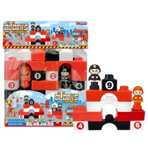 75-433 Τουβλάκια Πυροσβεστικό Σετ 28τεμ. 3+ Ετών 28x24x7cm ToyMarkt 95453