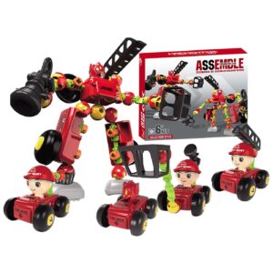 75-440 Τουβλάκια Κατασκευής Πυροσβεστικού σετ 59τεμ. 6+ Ετών 51x26cm ToyMarkt 95460