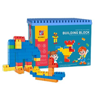 75-443 Τουβλάκια σε Μπλε Παιχνιδόκουτο 100τεμ. 3+ Ετών 21x17x16,5cm ToyMarkt 95463