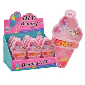 Κοκκαλάκι Γοργόνα & Λαστιχάκια για Μαλλιά Παγωτό 7x14cm ToyMarkt 971185