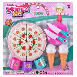 77-1182 Τούρτα & Χωνάκια Παγωτό σε Καρτέλα 29x30x4cm ToyMarkt 971202