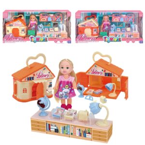 Σπιτάκι με Γραφείο & Κουκλίτσα 35x16x8cm ToyMarkt 971226