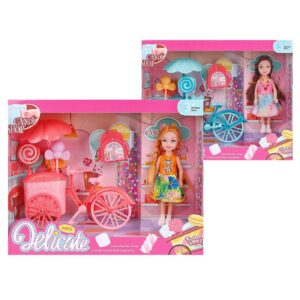 78-221 Κούκλα και Ποδήλατο με Γλυκά 25x20x7cm ToyMarkt 98241