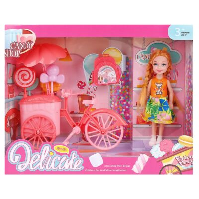 Κούκλα και Ποδήλατο με Γλυκά 25x20x7cm ToyMarkt 98241