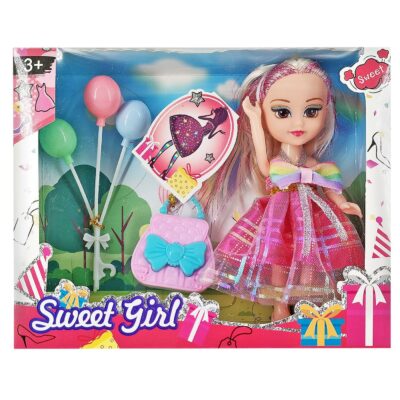 Κούκλα 15cm Μπαλόνια & Αξεσουάρ 20x15x5cm ToyMarkt 98264