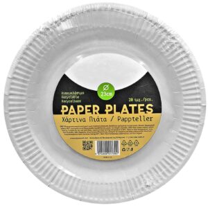 80-2054 Πιάτα Χάρτινα 23cm πακ=20τεμ ø23cm Homie 1002074