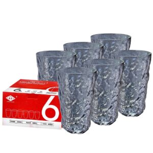 Ποτήρια Μεγάλα Σμιλεμένα Χρωματιστά σετ=6τεμ 13,5x8cm 370ml Homie 1002130