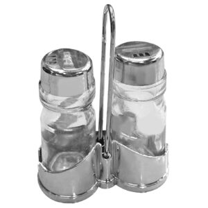 80-2147 Αλατοπίπερο σετ σε Βάση Σετ= 13x7x5cm Homie 1002167