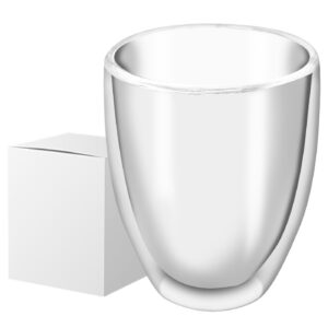 80-2160 Κούπα Διπλό Γυαλί Borosilicate 12x8cm 350ml Homie 1002180