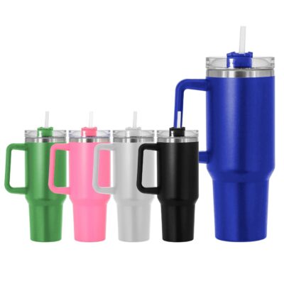 Ποτήρι Θερμός Γίγας με Λαβή & Καλαμάκι 1200ml Homie 1002187