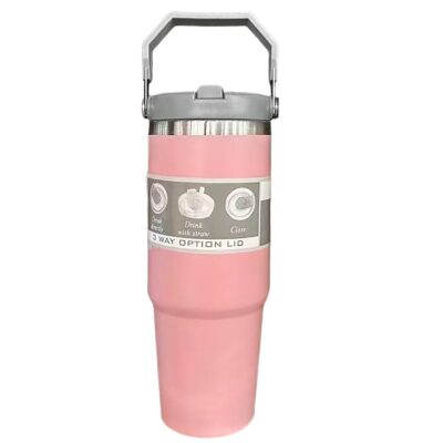 Ποτήρι Θερμός με Ανοιγόμενο Καλαμάκι 900ml Homie 1002188