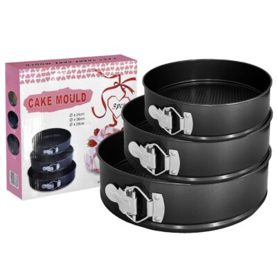 Φόρμες Ζαχαροπλαστικής Έλασμα σετ=3 τεμ ø=28/26/24cm Homie 100330