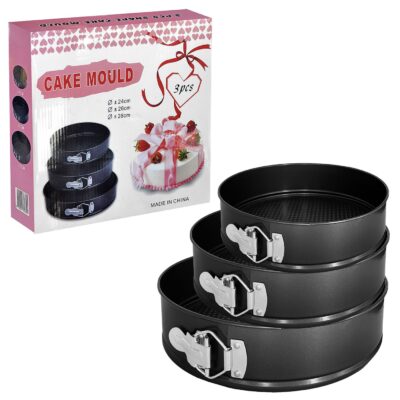 Φόρμες Ζαχαροπλαστικής Έλασμα σετ=3 τεμ ø=28/26/24cm Homie 100330