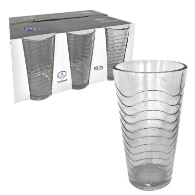 Ποτήρι Ανάγλυφα Σχέδια 12x6cm 200ml Homie 100339