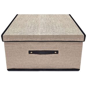 81-1052 Κουτί Αποθηκευτικό Μπεζ Ορθογώνιο 37x24x24cm Homie 1011072