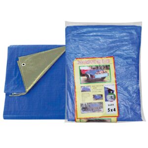 Μουσαμάς Αδιάβροχος με Κρίκους 5x4m 90g/m², 5x4m Homie 101335