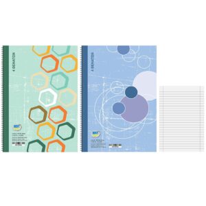 84-126 Τετράδια Σπιράλ 4 Θεμάτων A4 Πλαστικό Εξώφυλλο JustNote 104146