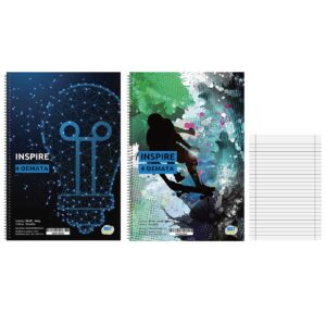 84-291 Τετράδια Σπιράλ 4 Θεμάτων Inspire 17x25cm JustNote 104311