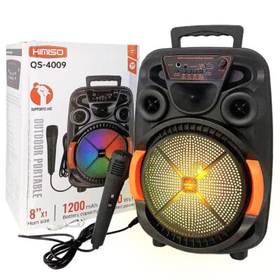 Ηχείο Στερεοφωνικό Bluetooth RGB Καραόκε 34x24x18cm Homie 108518