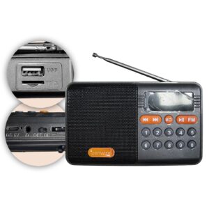 Ραδιόφωνο FM με Bluetooth 12x7x3,5cm Homie 108521