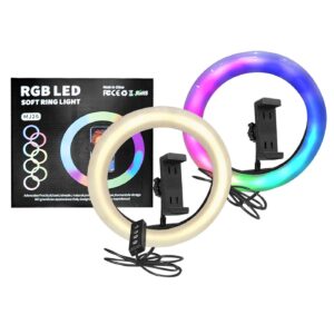 89-33 Φωτιστικό Δαχτυλίδι με USB LED Λευκό & Πολύχρωμο φως ø20cm JustNote 10953