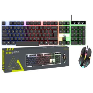89-37 Πληκτρολόγιο & Ποντίκι σετ Ενσύρματα RGB JustNote 10957