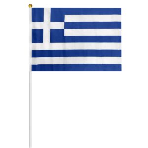 96-12 Σημαία Ελληνική Πάνινη με Λαβή 32x45cm (λαβή=60cm) Homie 11632