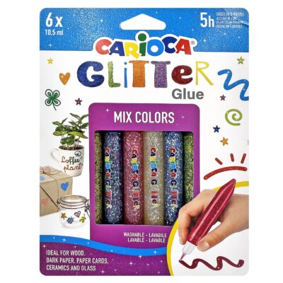 Κόλα Glitter Multi σετ=6τ Carioca 6x10.5mL Carioca 42112