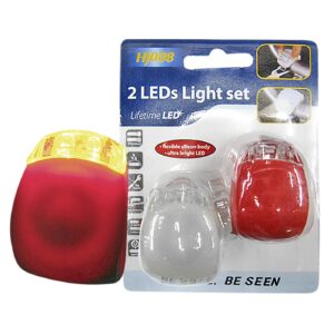 96-419 Φως Ποδηλάτου Μπρος-Πίσω σετ=2τεμ (Έκαστο 4x3cm) Homie 116439