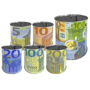 96-766 Κουμπαράς Μεταλλικός Ευρώ 12x11,5cm Homie 116786