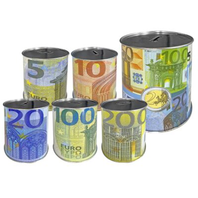 Κουμπαράς Μεταλλικός Ευρώ 12x11,5cm Homie 116786