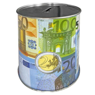 Κουμπαράς Μεταλλικός Ευρώ 12x11,5cm Homie 116786