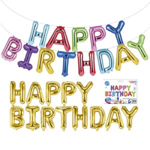 96-771 Φουσκωτό Μεταλλιζέ Happy Birthday Ύψος γραμμάτων=41cm Homie 116791