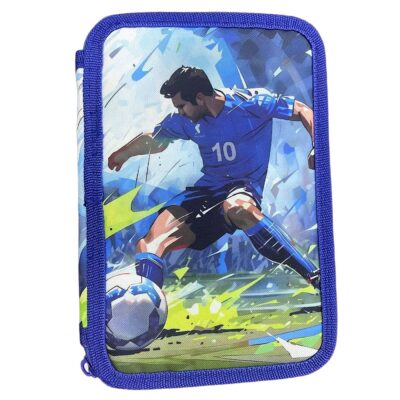 Κασετίνα Γεμάτη Football 2 Φερμουάρ Γεμάτη 20x13x3cm JustNote 703172