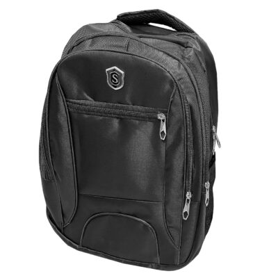 Τσάντα Πλάτης Μαύρη 4 zip 44x32x20cm JustNote 703428
