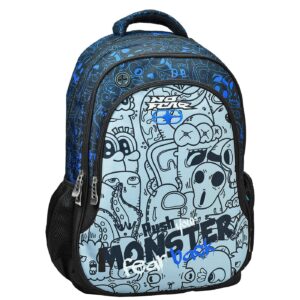 50-3494 Σακίδιο Οβαλ no Fear Monster 48x30x28cm Gim 348-16031