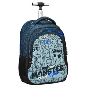 50-3495 Τρόλευ Τσάντα no Fear Monster 53x37x28cm Gim 348-16074