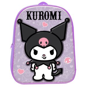 50-3521 Τσάντα Πλάτης Νηπίου Kuromi 3d 31cm Kuromi 1000EVA31-4251