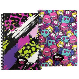 Τετράδιο Σπιραλ 2 Θεμάτων, 70φύλλων no Fear Fluo Prints- Music 17x25cm Gim 348-31402