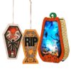 Halloween Διακοσμητικό Ξύλινο με φως 15x9x4cm Carnavalista 232652