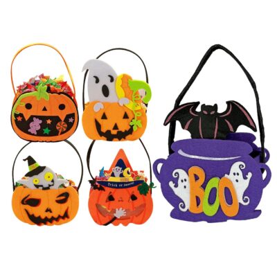Καλάθι Τσόχινο Halloween 17x15x8cm Carnavalista 232657
