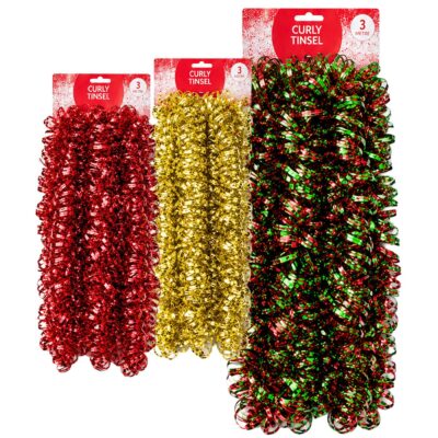 Γιρλάντα Tinsel Κατσαρή Χριστουγεννιάτικη 3m Bunny's 932347