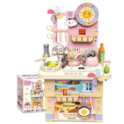 Κουζίνα Happy Kitchen σετ=21τεμ Ανοιχτή: 69x39x25,5cm ToyMarkt 971403