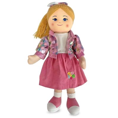 Κούκλα Πάνινη ροζ Σακάκι 60cm ToyMarkt 98290