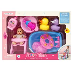 Μωρό με Αξεσουάρ Μπάνιου 35x25x10,5cm ToyMarkt 98292