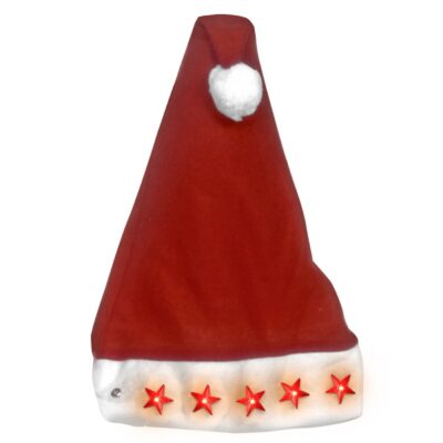 Σκούφος Άγιου Βασίλη με φως 38x29cm Xmasfest 1131444